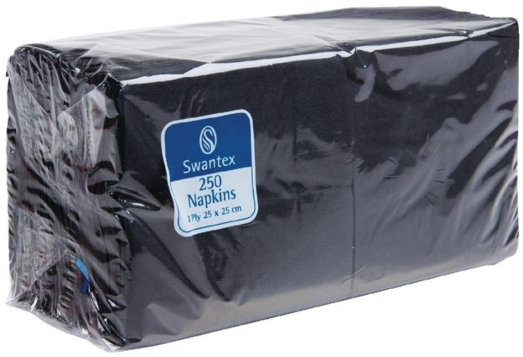  Gastronoble Cocktailservietten schwarz 25cm 