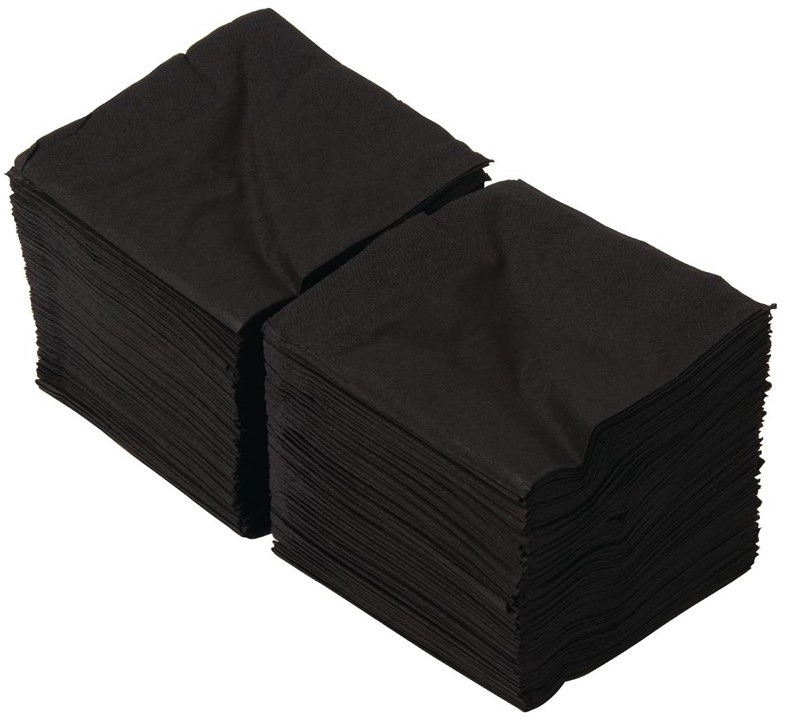  Gastronoble Cocktailservietten schwarz 25cm 