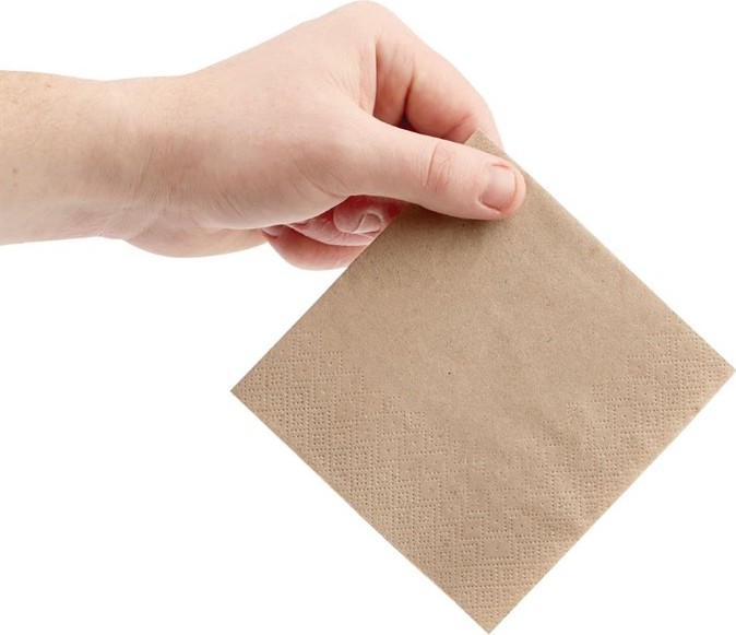  Fiesta Cocktailservietten aus recyceltem Kraftpapier 24cm (4000 St&uuml;ck) 