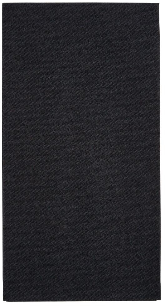  Fiesta Recyclable Fiesta Recyclebare Premium Tablin-Dinnerservietten, Schwarz, 40 x 40 cm, Airlaid, 1/8-Faltung (500 St&uuml;ck) 