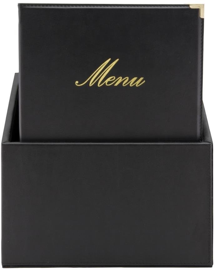  Securit Classic Lederset mit 20 Men&uuml;kartenhaltern 4x A4 in 1er Box (inkl. 1 Doppeleinlage) 