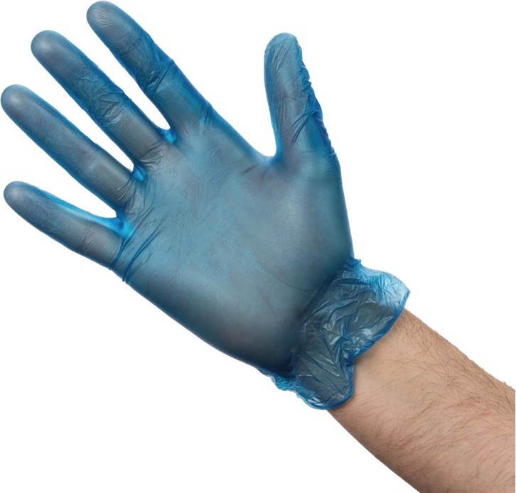  Vogue Vinylhandschuhe gepudert blau 