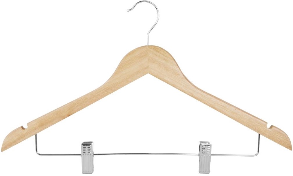  Bolero Holzkleiderb&uuml;gel mit Anti-Rutsch-Klammern (10er-Pack) 