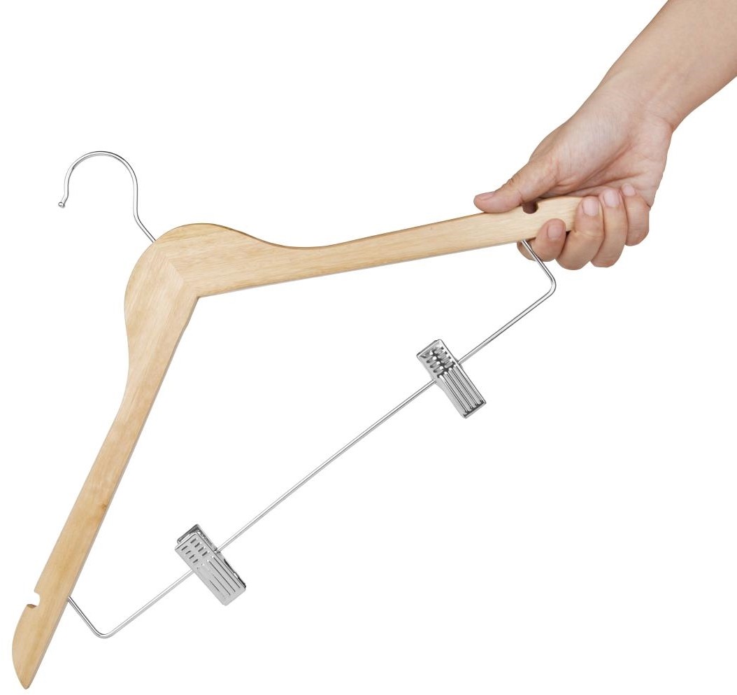  Bolero Holzkleiderb&uuml;gel mit Anti-Rutsch-Klammern (10er-Pack) 