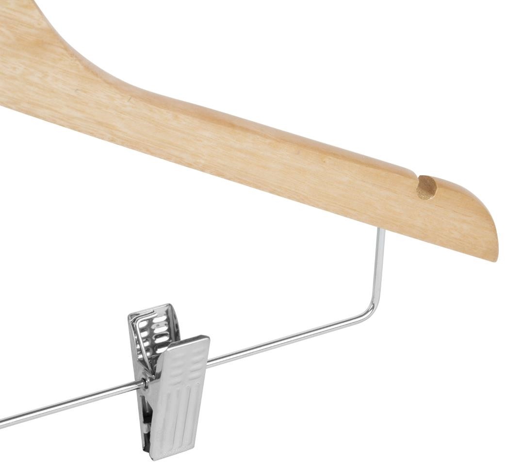  Bolero Holzkleiderb&uuml;gel mit Anti-Rutsch-Klammern (10er-Pack) 