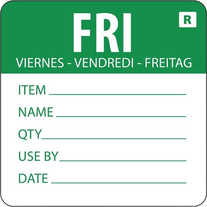  Vogue Farbcodesticker Freitag 