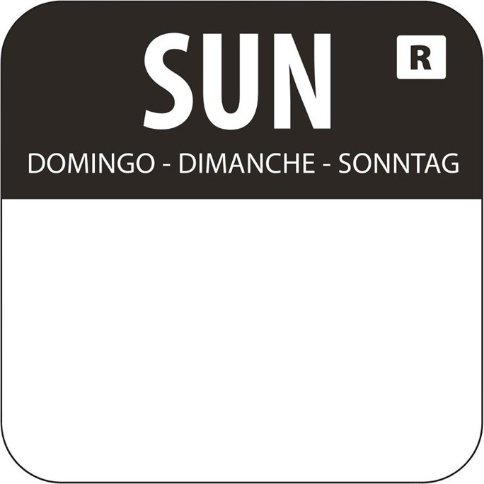  Vogue Farbcode Sticker Sonntag schwarz 
