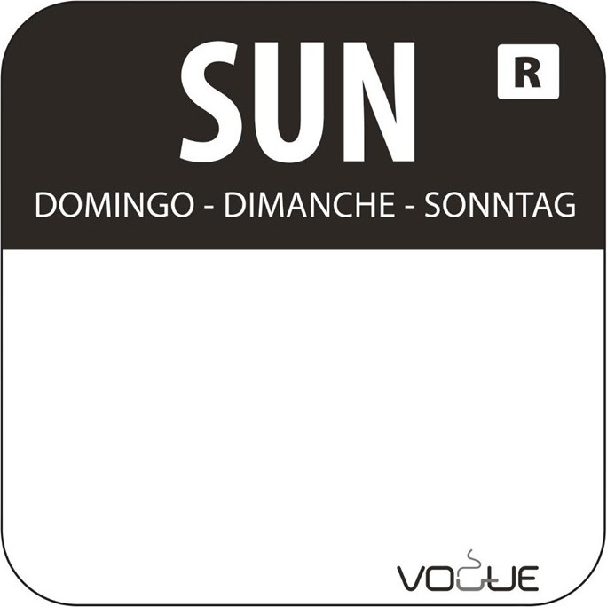  Vogue Etikettenset 2,5cm mit Edelstahlspender 