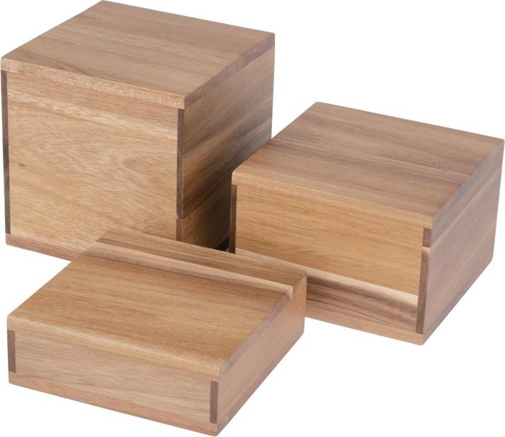  Olympia Frames Sideboard-Riser aus Akazienholz (3er-Set) 