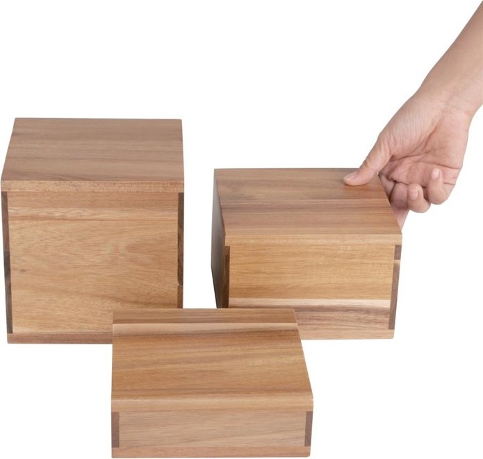  Olympia Frames Sideboard-Riser aus Akazienholz (3er-Set) 