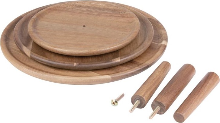  Olympia Akazienholz-Etag&egrave;re 305(&Oslash;) x 395(H)mm 