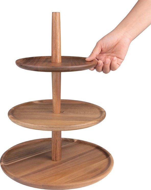  Olympia Akazienholz-Etag&egrave;re 305(&Oslash;) x 395(H)mm 