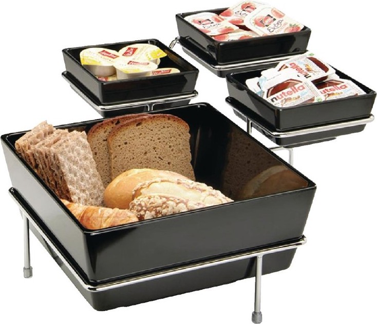 APS Float quadratische Schale schwarz 19cm 