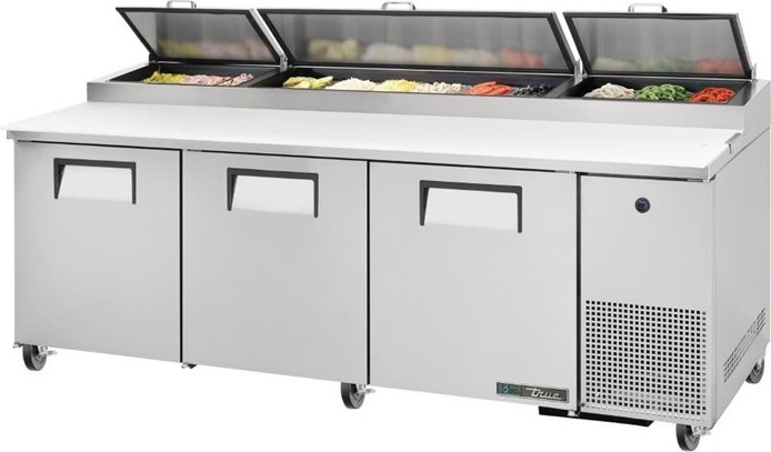  True TPP-93 Pizzak&uuml;hltisch 3-t&uuml;rig 875L 