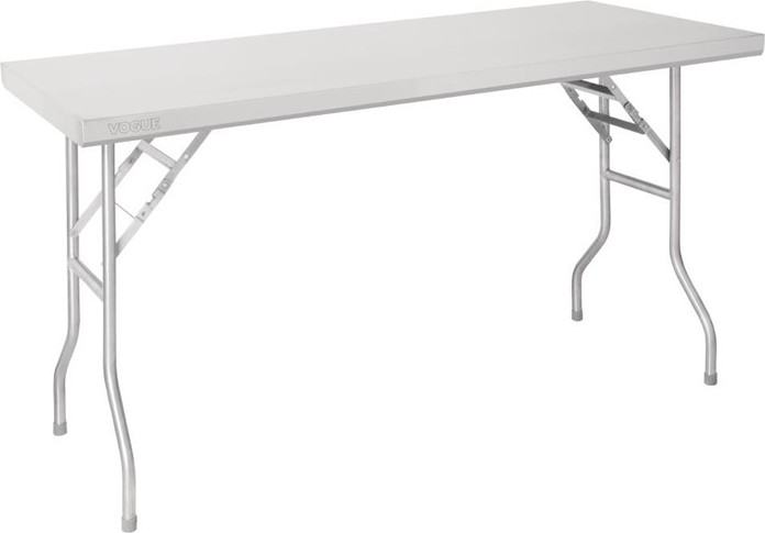  Vogue klappbarer Arbeitstisch aus Edelstahl 1220x610x780mm 