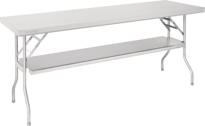  Vogue klappbarer Arbeitstisch aus Edelstahl 1830x610x780 