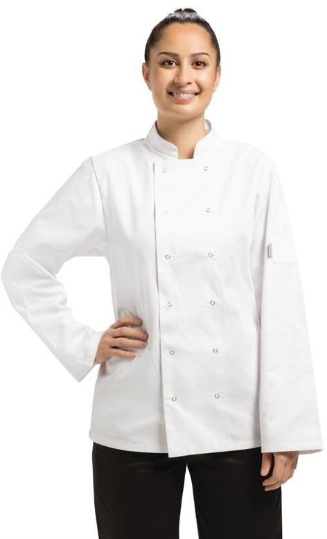 Whites Vegas Kochjacke lange &Auml;rmel wei&szlig; 