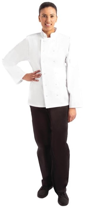  Whites Vegas Kochjacke lange &Auml;rmel wei&szlig; 