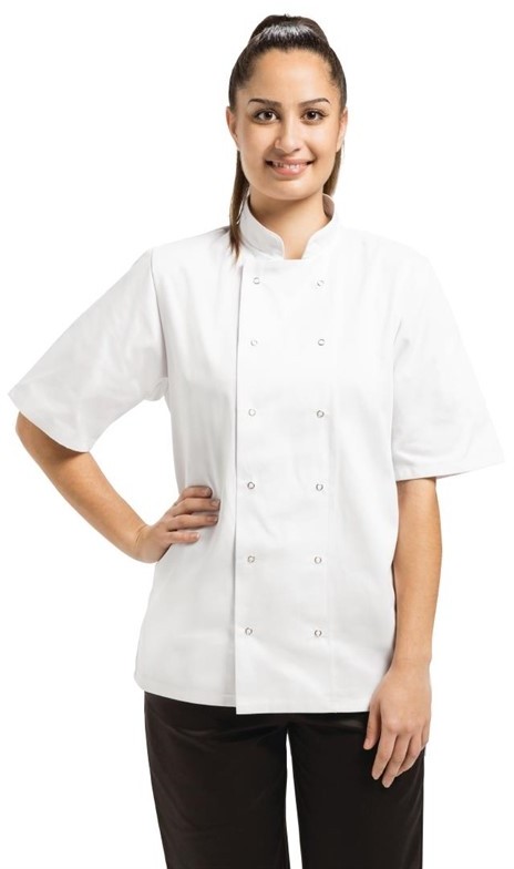  Whites Vegas Kochjacke kurze &Auml;rmel wei&szlig; 