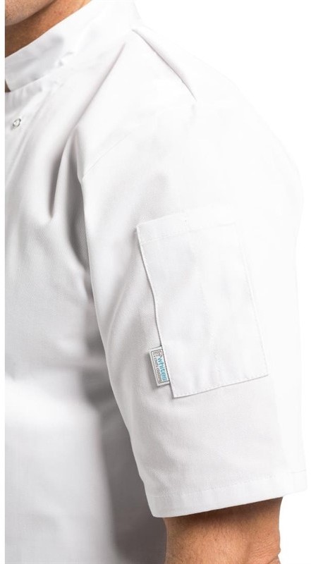  Whites Vegas Kochjacke kurze &Auml;rmel wei&szlig; 