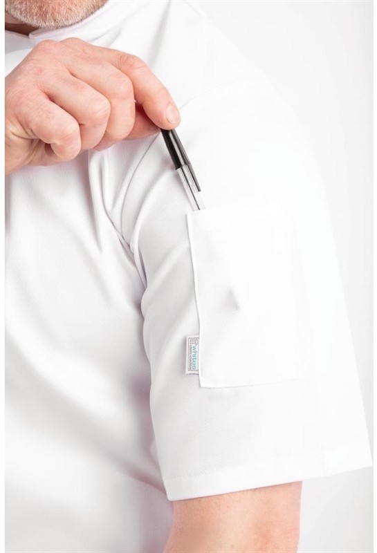  Whites Vegas Kochjacke kurze &Auml;rmel wei&szlig; 