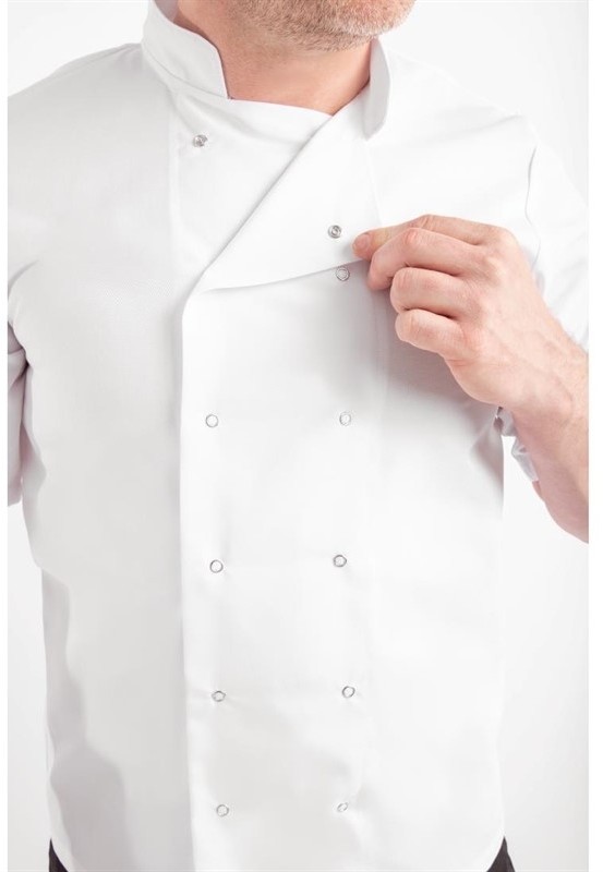  Whites Vegas Kochjacke kurze &Auml;rmel wei&szlig; 