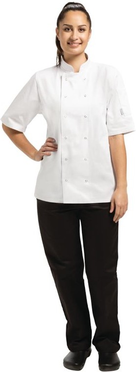  Whites Vegas Kochjacke kurze &Auml;rmel wei&szlig; 