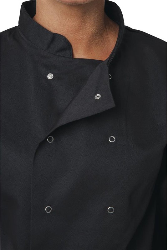 Whites Vegas Kochjacke lange &Auml;rmel schwarz 