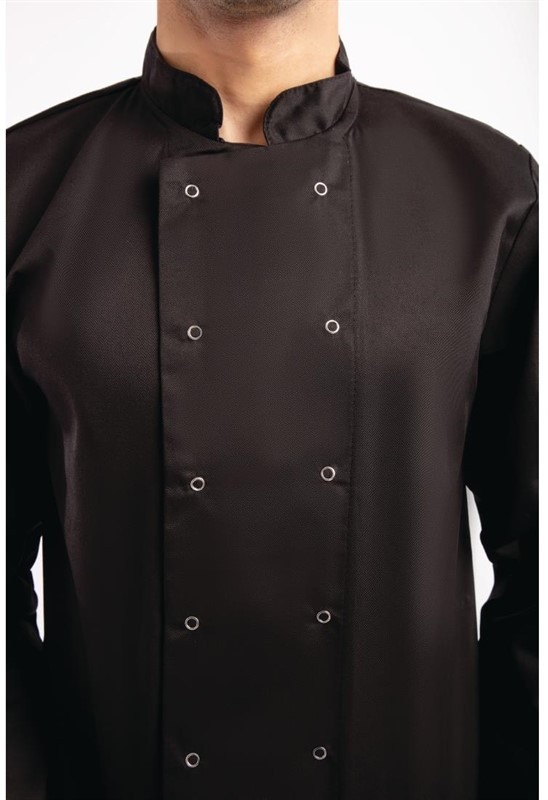  Whites Vegas Kochjacke lange &Auml;rmel schwarz 