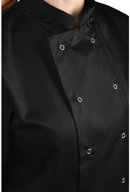  Whites Vegas Kochjacke kurze &Auml;rmel schwarz 