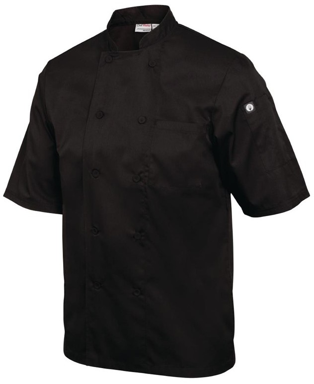  Chef Works Montreal Kochjacke kurze &Auml;rmel schwarz 
