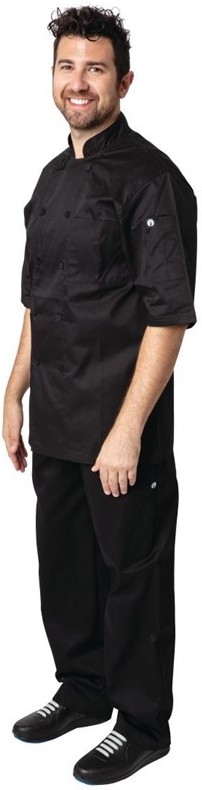  Chef Works Montreal Kochjacke kurze &Auml;rmel schwarz 