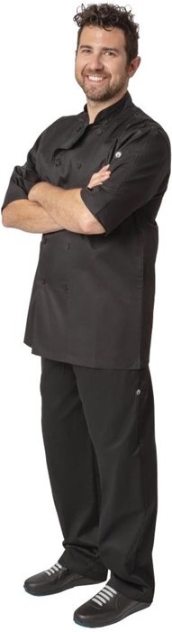  Chef Works Montreal Kochjacke kurze &Auml;rmel schwarz 