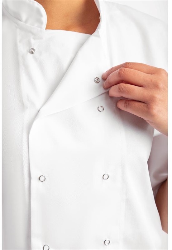  Whites Boston Kochjacke kurze &Auml;rmel wei&szlig; 