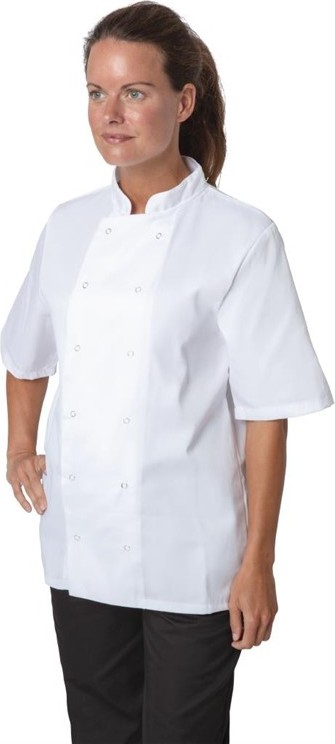  Whites Boston Kochjacke kurze &Auml;rmel wei&szlig; 