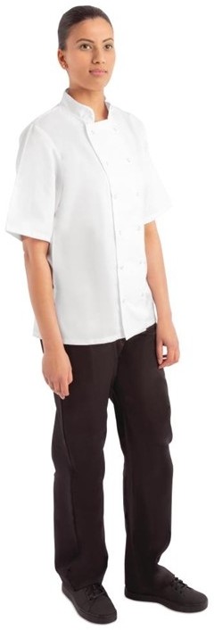  Whites Boston Kochjacke kurze &Auml;rmel wei&szlig; 