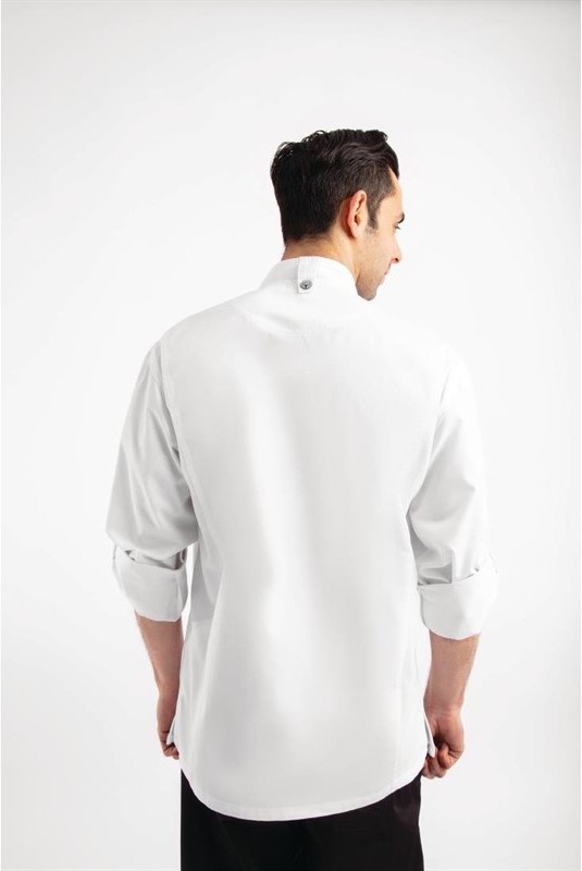  Chef Works Hartford Kochjacke Unisex mit Rei&szlig;verschluss lang&auml;rmlig wei&szlig; 
