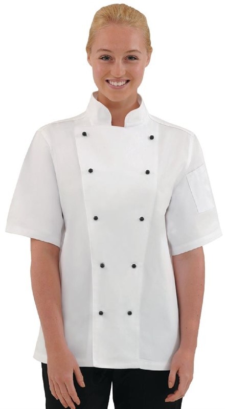  Whites Chicago Kochjacke kurze &Auml;rmel wei&szlig; 