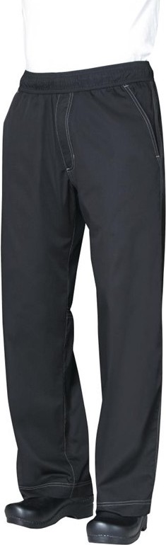  Chef Works Lockere Cool Vent-Kochhose schwarz 