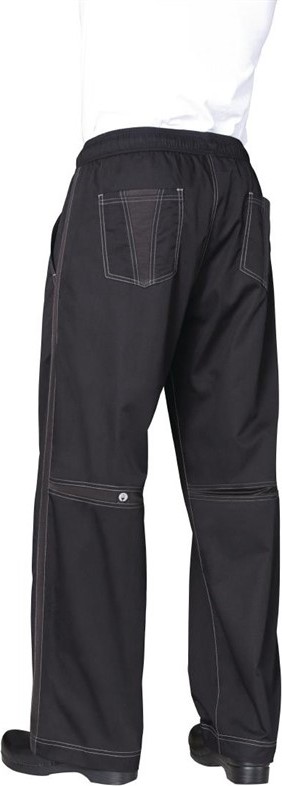  Chef Works Lockere Cool Vent-Kochhose schwarz 
