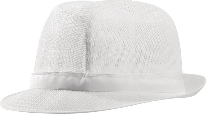  Gastronoble Trilby Hut mit Haarnetz wei&szlig; 
