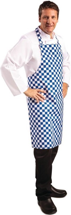  Whites Latzsch&uuml;rze blau-wei&szlig; kariert 