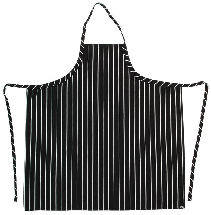  Chef Works Premium Latzsch&uuml;rze schwarz-wei&szlig; gestreift 