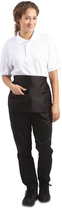  Whites Unisex Kellnersch&uuml;rze mit Tasche schwarz 