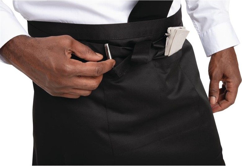  Whites kurze Bistrosch&uuml;rze schwarz 