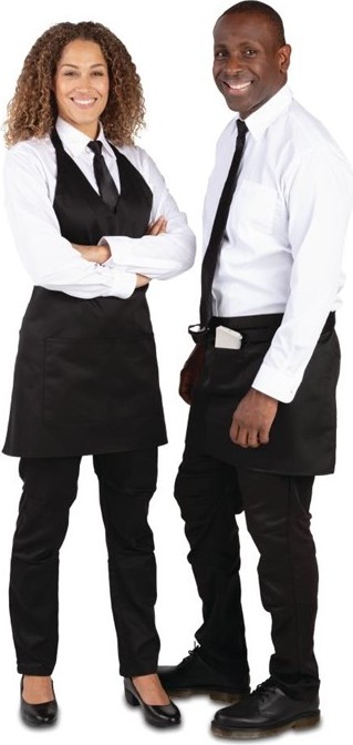  Whites kurze Bistrosch&uuml;rze schwarz 