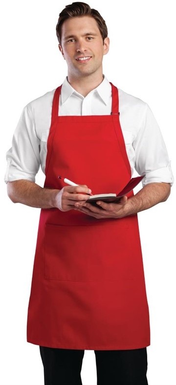  Chef Works verstellbare Latzsch&uuml;rze rot 