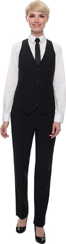  Gastronoble Damen Kellnerhose schwarz Standardl&auml;nge - 