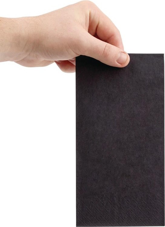 Fiesta Recyclable Fiesta Recycelbare Serviette Schwarz 40x40cm 3lagig (1000 St&uuml;ck) 
