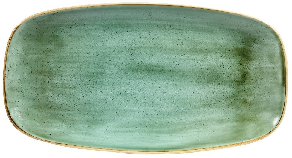  Churchill Stonecast Rechteckige Teller, Meerfenchelgr&uuml;n, 189 x 355 mm 